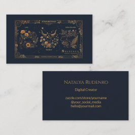 Ster Botanie Luxe Goud Marine Monogram Zakelijke A Visitekaartje