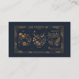 Ster Botanie Luxe Goud Marine Monogram Zakelijke A Visitekaartje
