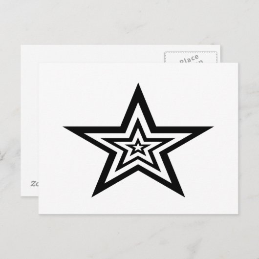 Ster Briefkaart (Voorkant / Achterkant)