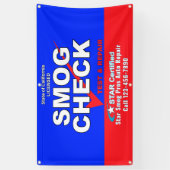 Ster Certified Smog Test Automotive Shop aanpassen Spandoek (Verticaal)