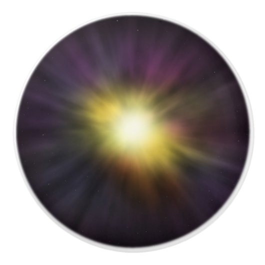 Ster Cool Digital Space Artwork exploiteren Keramische Knop (Voorkant)