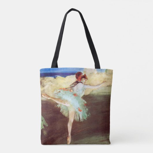 Ster: Dancer op punt door Degas Tote Bag (Achterkant)