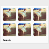 Ster: Dancer op punt door Degas Vierkante Sticker (Vel)
