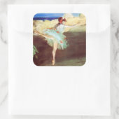 Ster: Dancer op punt door Degas Vierkante Sticker (Tas)