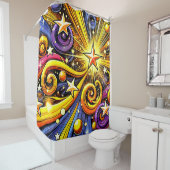 Ster design douchegordijn (In situ)