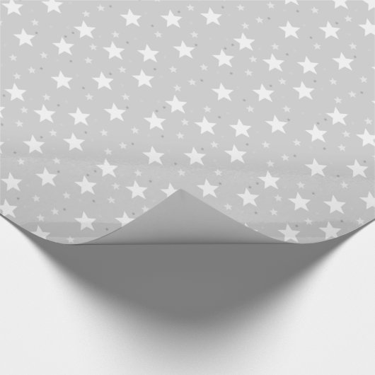Ster design Silver kerstinpakpapier Cadeaupapier (Hoek)