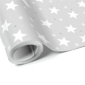 Ster design Silver kerstinpakpapier Cadeaupapier (Rol Hoek)
