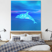Ster Dolfijn Canvas Afdruk (Insitu (Slaapkamer))