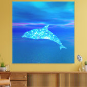 Ster Dolfijn Canvas Afdruk (Insitu (Woonkamer))