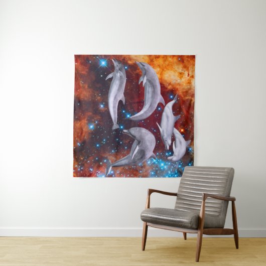 Ster Dolfijnen Tapijt Wandkleed (In Situ (horizontaal))