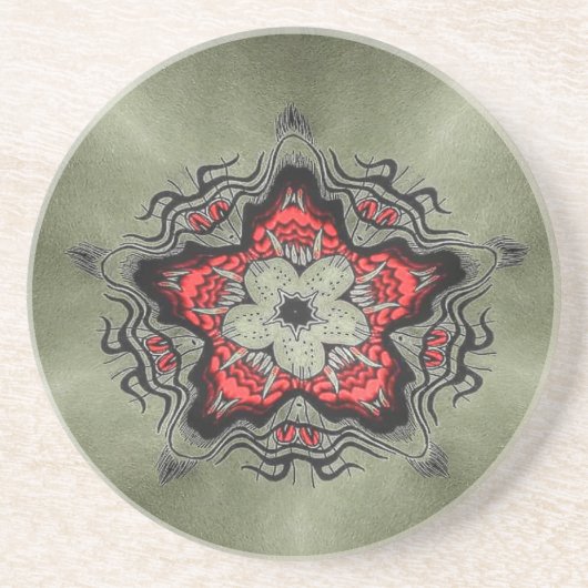 Ster-drankenvrijer Zandsteen Onderzetter (Voorkant)