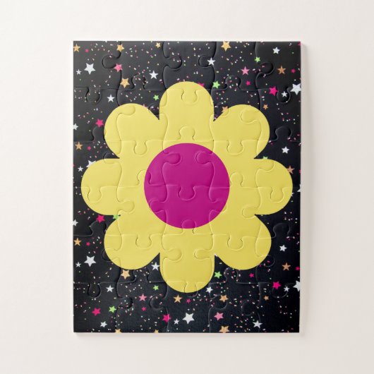 Ster en bloem jong kind puzzel legpuzzel (Verticaal)