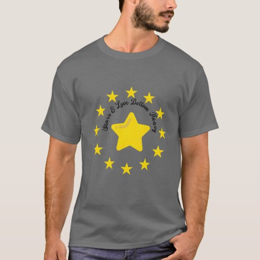 Ster en liefde knop meisje t-shirt (Voorkant)
