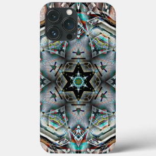 Ster en zeshoek caleidoscoop met lichte textuur Case-Mate iPhone case