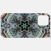 Ster en zeshoek caleidoscoop met lichte textuur Case-Mate iPhone case (Achterkant (horizontaal))