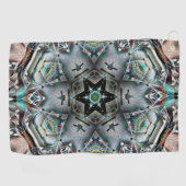 Ster- en zeshoekkaleidoscoop met lichte textuur golfhanddoek (Horizontaal)