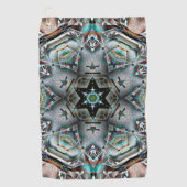 Ster- en zeshoekkaleidoscoop met lichte textuur golfhanddoek (Voorkant)