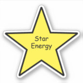Ster Energie Ster Sticker – Grappige Minimale Stic (Voorkant)
