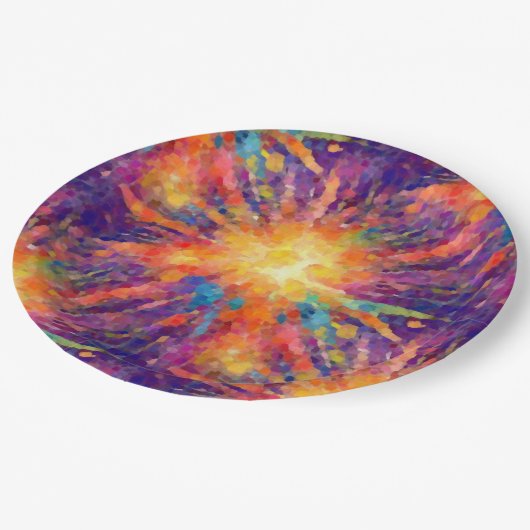 Ster exploderen papieren bordje (Gekanteld)