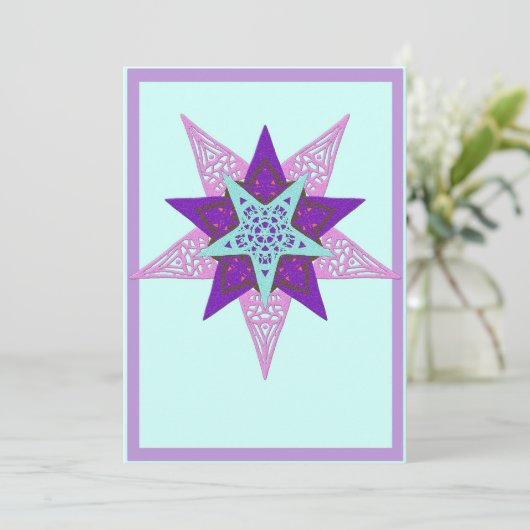 ster feestdagenkaart (Staand voorkant)