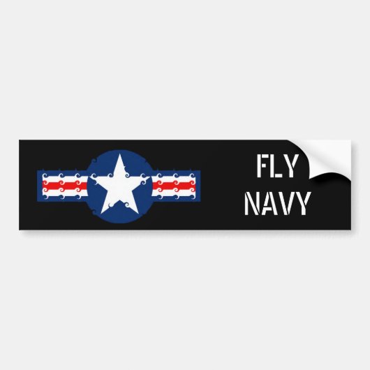 ster, FLYNAVY Bumpersticker (Voorkant)