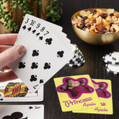 Ster fotomeisje prinses naam paars roze pokerkaarten (Insitu)