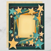 Ster Frame Stationaire Ambachten  Papier (Voorkant / Achterkant)