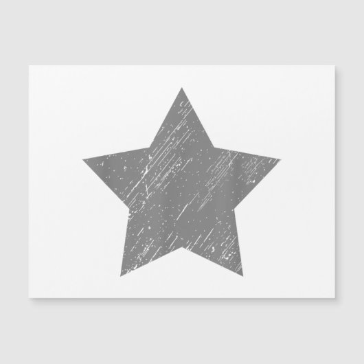 Ster Gecrashte Grijze Vintage Ster (Voorkant)