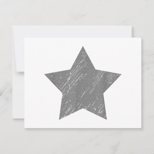 Ster Gecrashte Grijze Vintage Ster Save The Date (Voorkant)