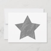 Ster Gecrashte Grijze Vintage Ster Save The Date (Achterkant)