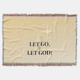 Ster-gewashe Laat Los Laat God Kruis Comfort Deken