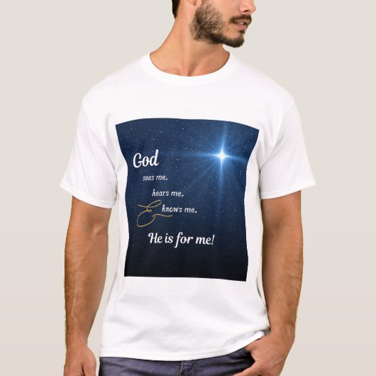 Ster - God ziet mij T-shirt (Voorkant)