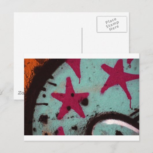 Ster Graffiti Briefkaart (Voorkant / Achterkant)