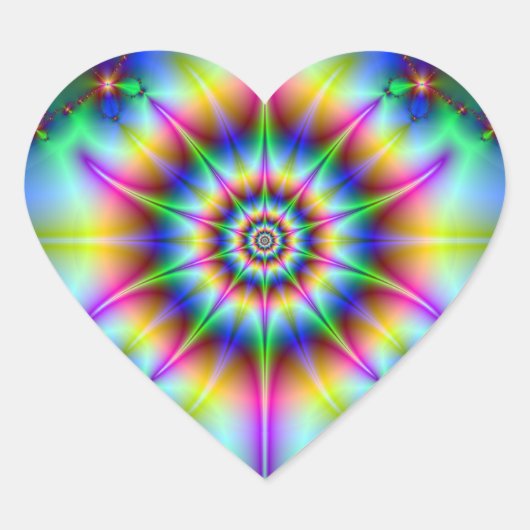 ster hart sticker (Voorkant)