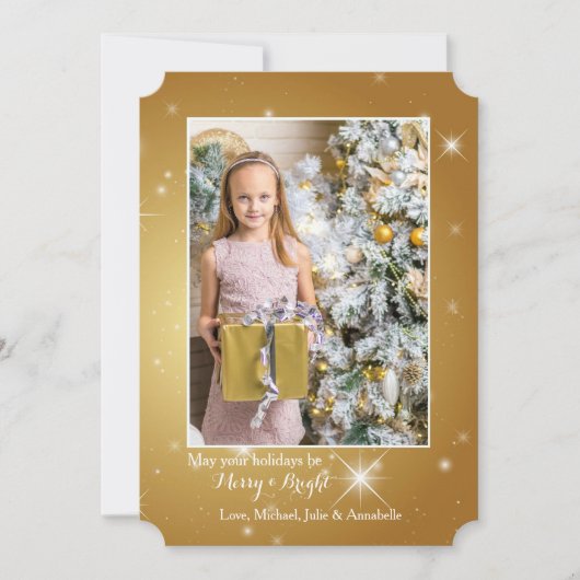 Ster Helder Foto Kerstkaart (Voorkant)