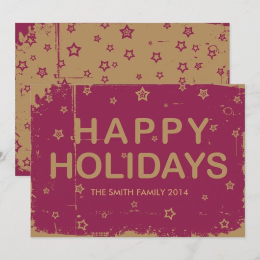 ster heldere vakantie feestdagenkaart (Voorkant / Achterkant)