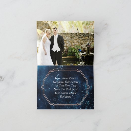 Ster Himmels Hemel Sterrenstelsel Trouw Dank Je Fo Bedankkaart (Binnen)