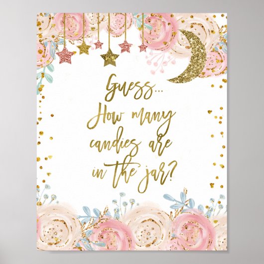 Ster hoeveel snoepjes in de potteken poster (Voorkant)