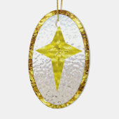 Ster in Glas in lood Keramisch Ornament (Links)