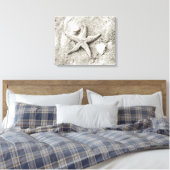 Ster in het Zand Canvas Afdruk (Insitu (Slaapkamer))