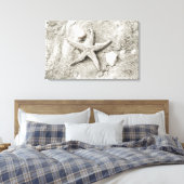 Ster in het Zand Canvas Afdruk (Insitu (Slaapkamer))