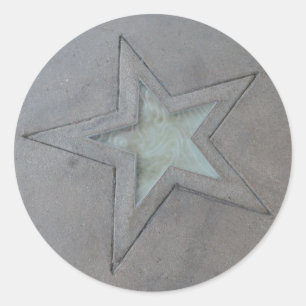 Ster in Hollywood Ronde Sticker