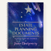 Ster in Night Sky Estate Planning Notitieboek (Voorkant)