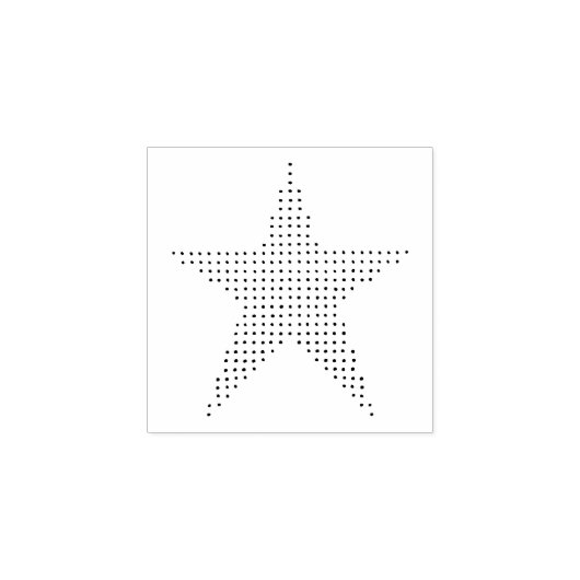 Ster in Pointillisme, Rubberen stempels (Afrduk)