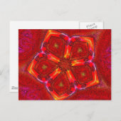 ster in rood briefkaart (Voorkant / Achterkant)