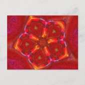 ster in rood briefkaart (Voorkant)