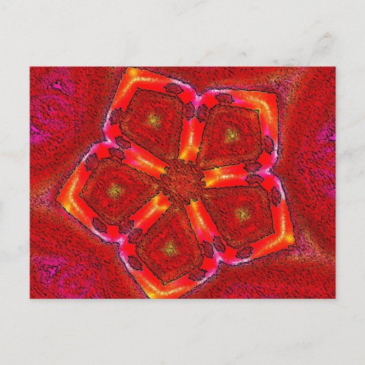 ster in rood briefkaart (Voorkant)