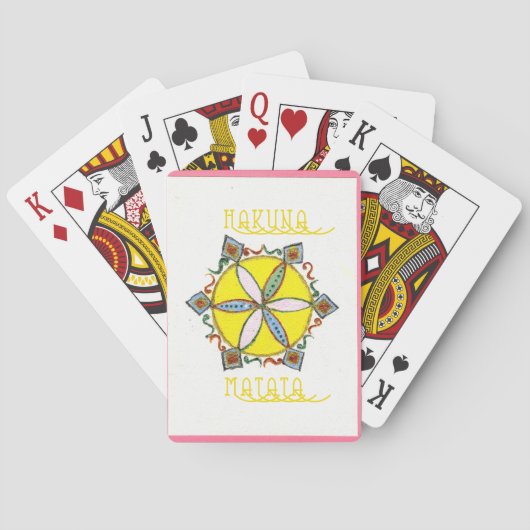 Ster in wording Hakuna Matata Pokerkaarten (Achterkant)
