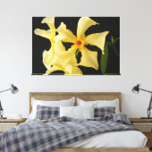 Ster Jasmijn Bloem 60x40 (150x100cm) waca Canvas Afdruk (Insitu (Slaapkamer))