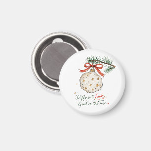 Ster Kerst Ornament Waterverf Magneet